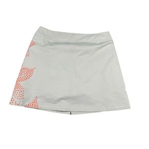 Adidas Golf Climacool Tan w‎ Orange Dot Flower Skirt Skort Ladies sz 6